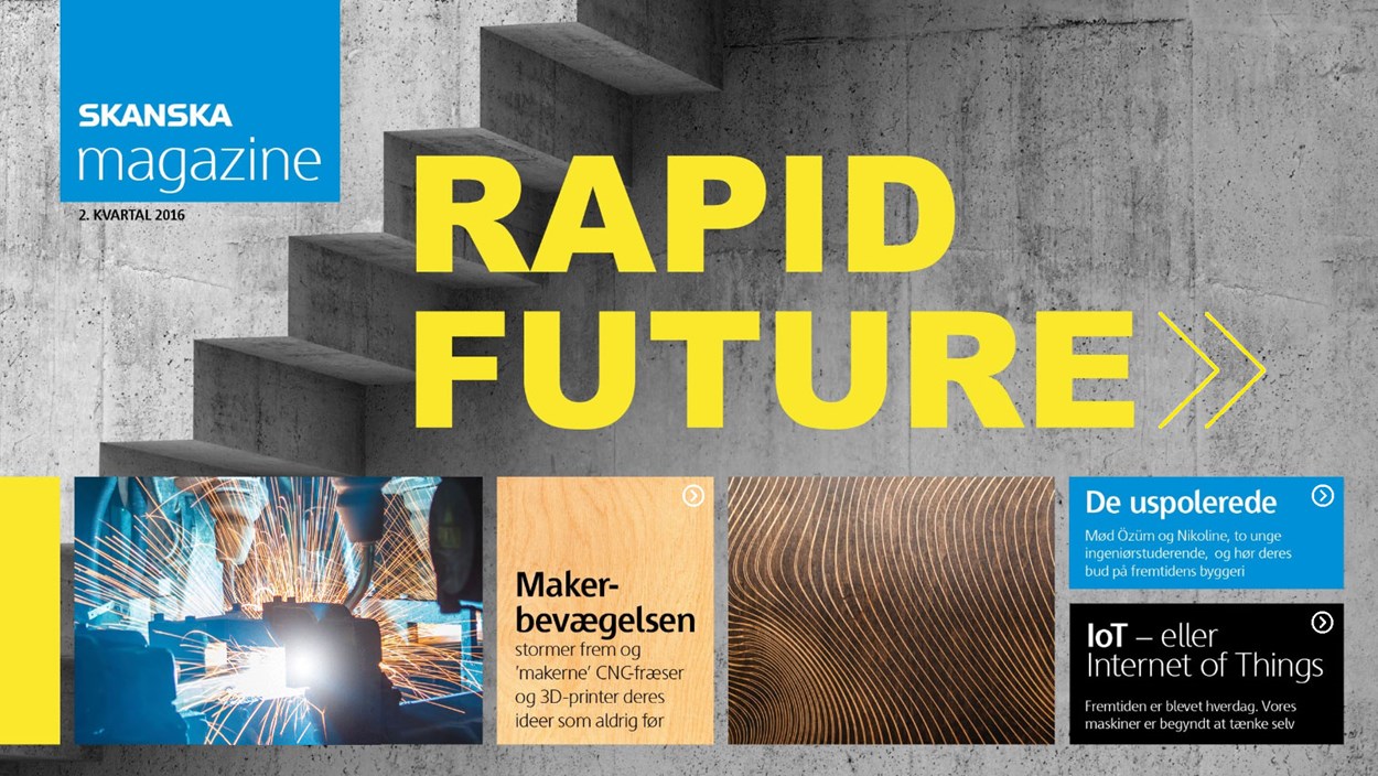 Forside til Skanska Magazine Rapid Future