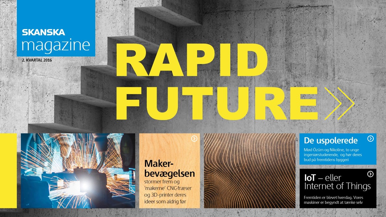 Forside på Skanska Magazine Rapid future