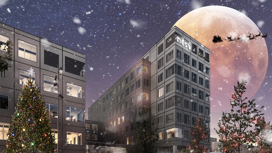 Skanska Nest45 julegrafik lys til forside skanskadk
